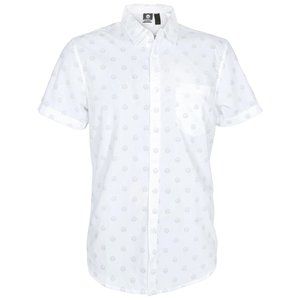 Medium | Overwatch Logo Women's White Cotton Button Up Shirt Blizzard Official